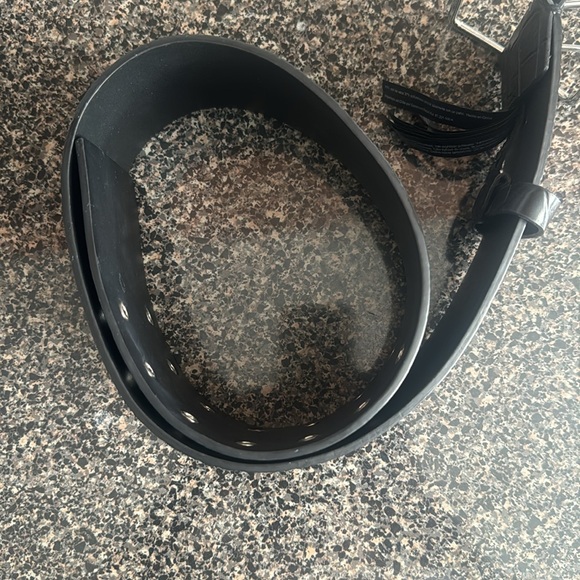 All Saints Black Croc Embossed Belt with Silver Buckle - Picture 10 of 10